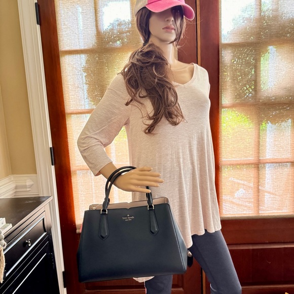 Kate Spade Medium Triple Compartment Black Satchel - Picture 2 of 14